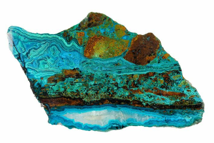 Polished Chrysocolla and Malachite - Bagdad Mine, Arizona #146527